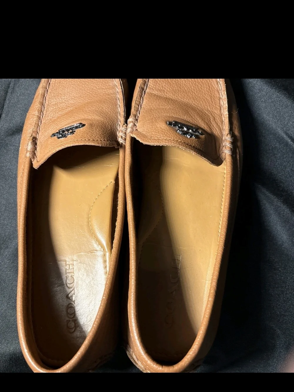 Coach Shoes Womens Size 10B Brown Opal Leather Loafer Moccasin Flats Comfort